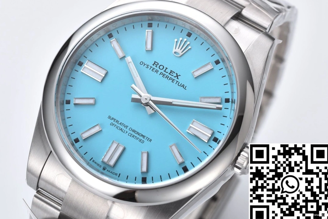 Rolex M124300-0006 Clean Perpetual Dial Turquoise Factory Oyster Blue 41MM 1223